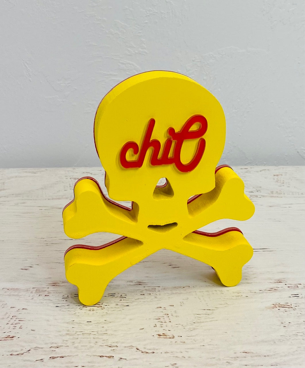 Chi Omega Skull Crossbones Decor